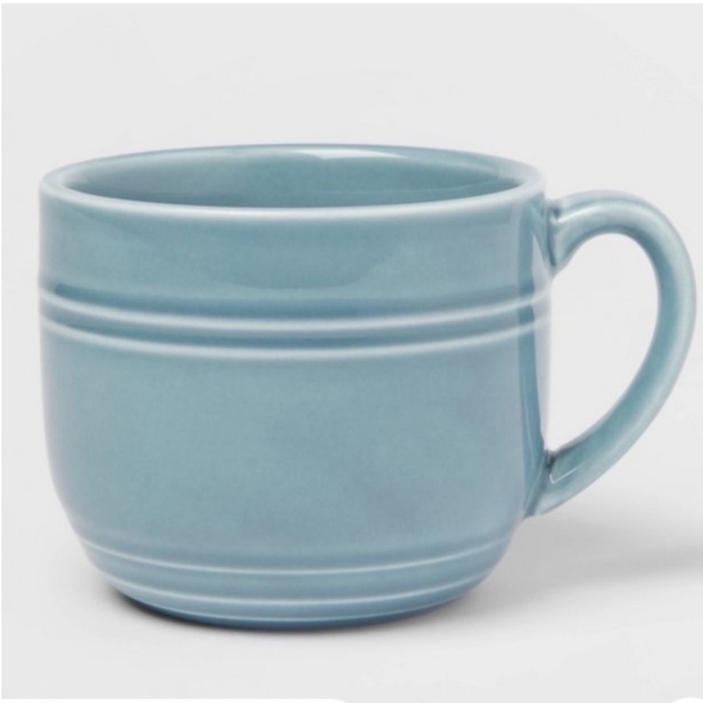 Threshold Sky Blue Stoneware Mug Set (2)